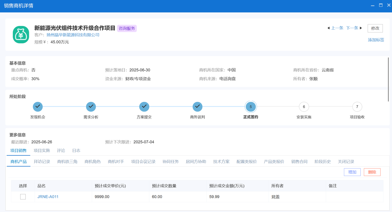 八駿CRM項目管理