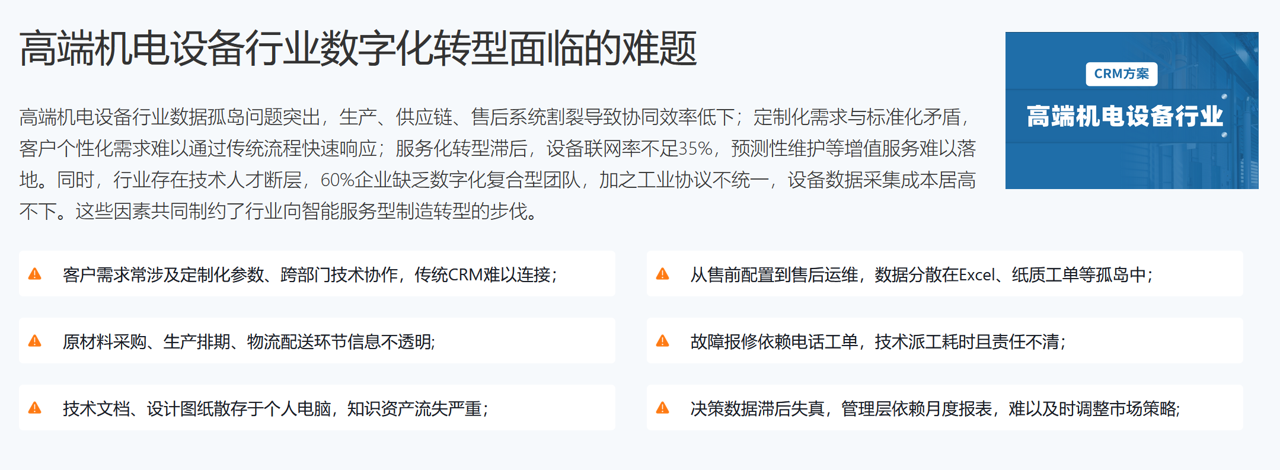 電子設(shè)備制造企業(yè)CRM軟件選型指南